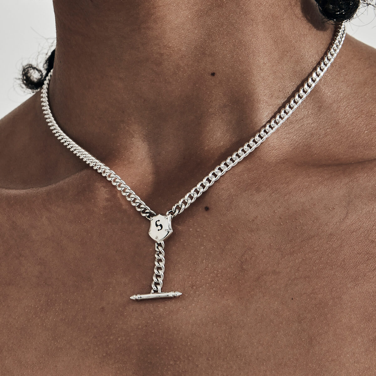 Stolen Girlfriends Club Silver Shield Fob Necklace – Walker & Hall