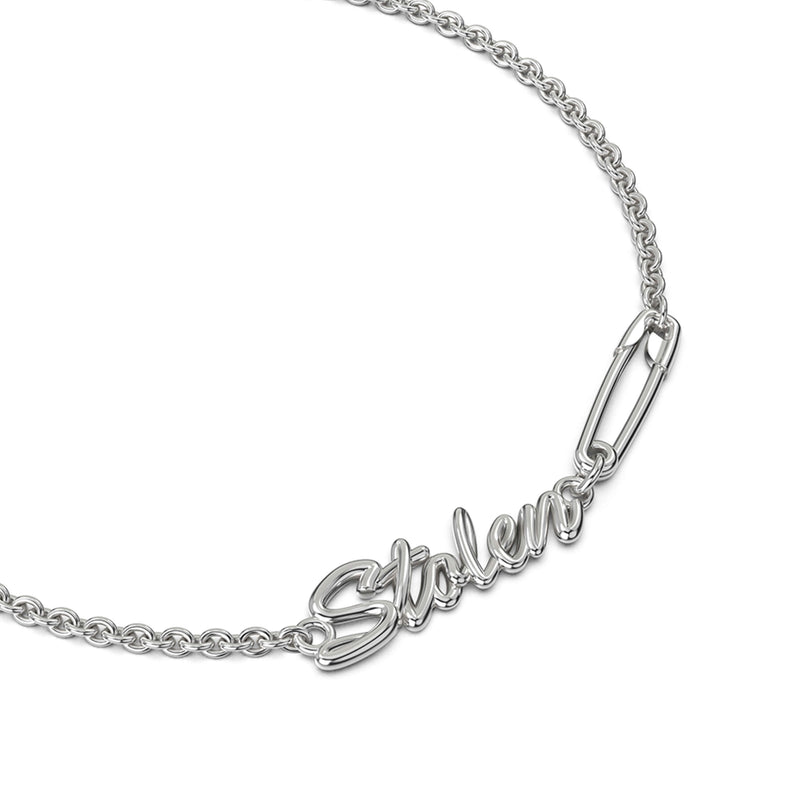 Stolen Girlfriends Club Sentimental Script Bracelet - Silver - Bracelet - Walker & Hall