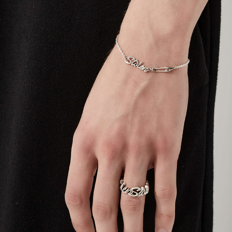 Stolen Girlfriends Club Sentimental Script Bracelet - Silver - Bracelet - Walker & Hall
