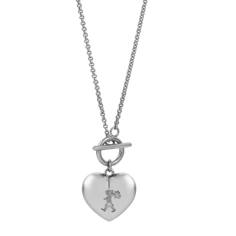 Karen Walker x Walker & Hall Runaway Heart Fob Necklace - Sterling Silver