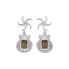 Zoe & Morgan Alara Earrings - Silver & Smoky Quartz - Earrings - Walker & Hall