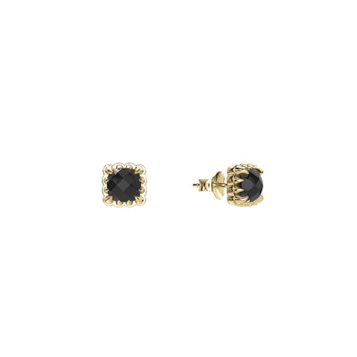Stolen Girlfriends Club Mini Claw Earrings - Gold Plated & Onyx - Earrings - Walker & Hall