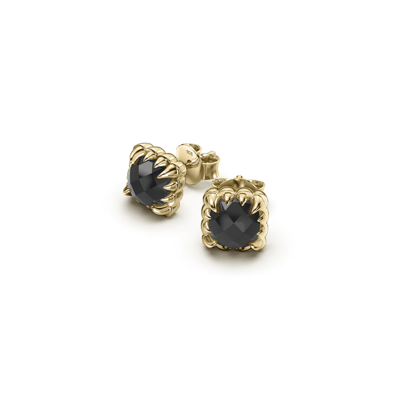 Stolen Girlfriends Club Mini Claw Earrings - Gold Plated & Onyx - Earrings - Walker & Hall