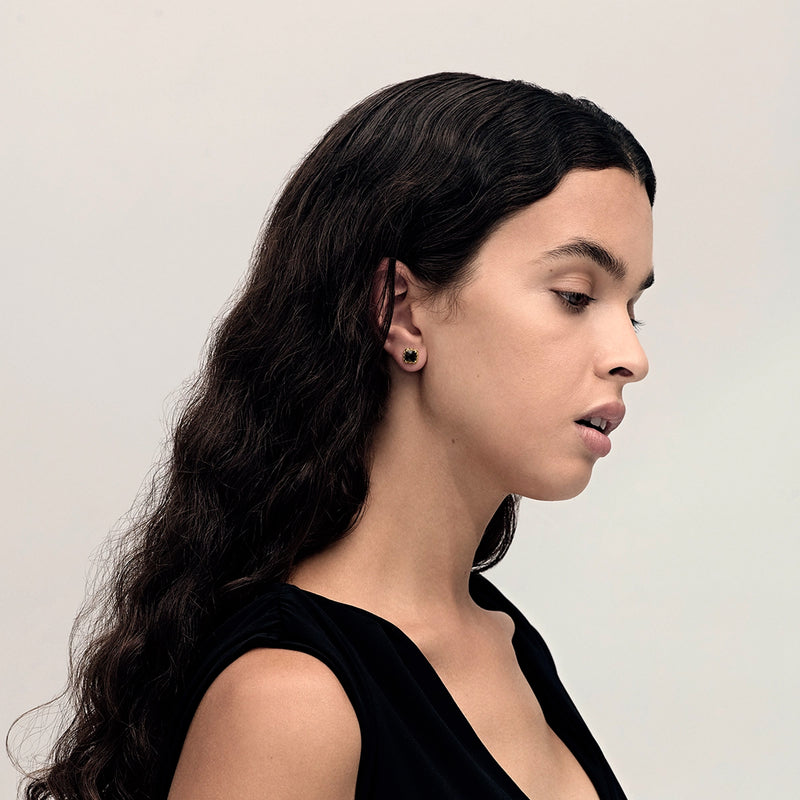 Stolen Girlfriends Club Mini Claw Earrings - Gold Plated & Onyx - Earrings - Walker & Hall