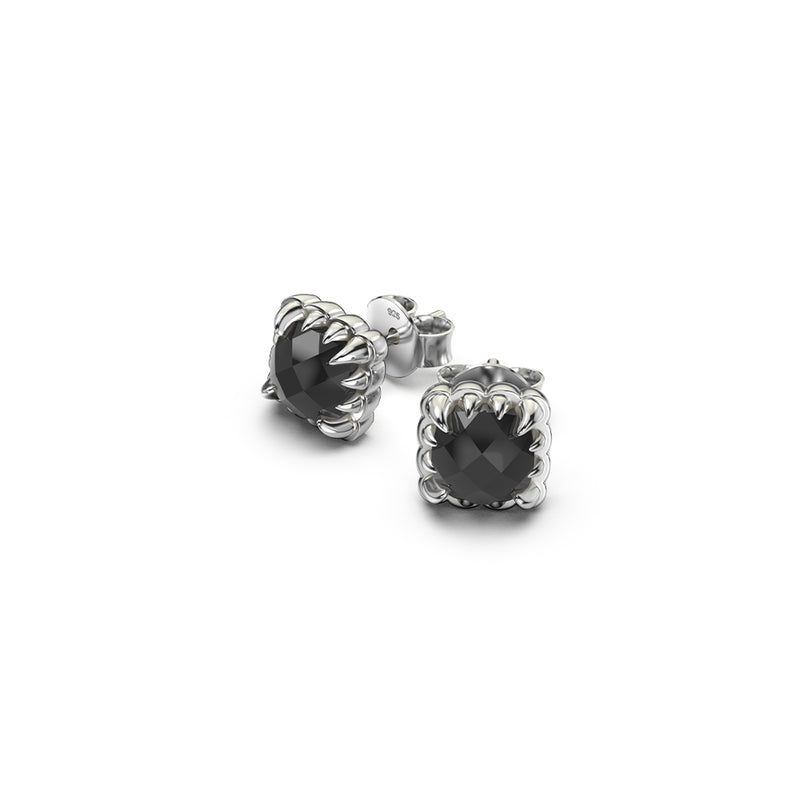 Stolen Girlfriends Club Mini Claw Earrings - Silver & Onyx - Earrings - Walker & Hall