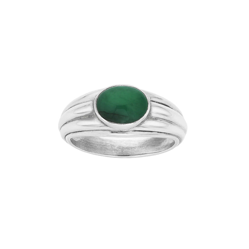 Zoe & Morgan Esmeralda Ring - Sterling Silver & Emerald