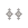 Zoe & Morgan Indie Stud Earrings - Sterling Silver & Peach Zircon