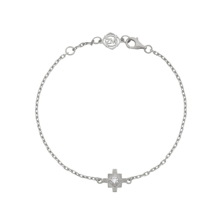 Zoe & Morgan Inka Bracelet - Sterling Silver & White Zircon - Bracelet - Walker & Hall