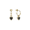 Stolen Girlfriends Club Love Anchor Earrings - Gold Plated & Onyx - Earrings - Walker & Hall