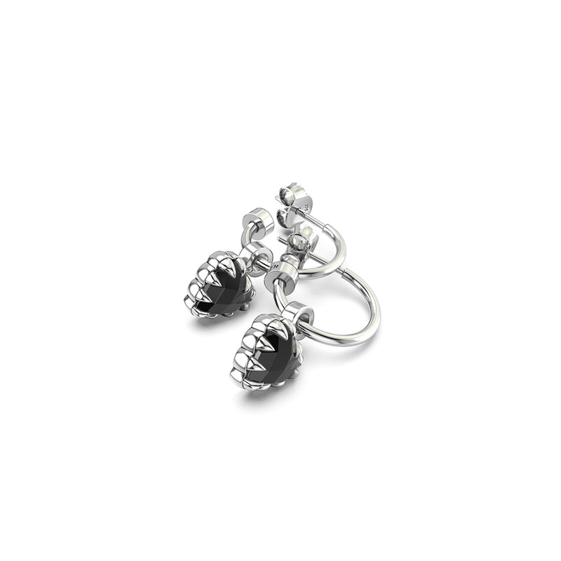 Stolen Girlfriends Club Love Anchor Earrings - Sterling Silver & Onyx - Earrings - Walker & Hall