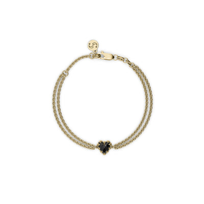 Stolen Girlfriends Club Love Claw Bracelet - Gold Plated & Onyx - Bracelet - Walker & Hall