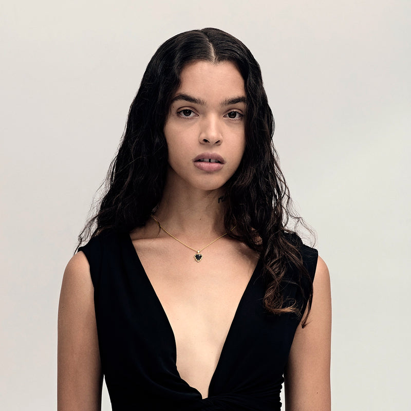 Stolen Girlfriends Club Love Claw Necklace - Gold Plated & Onyx - Necklace - Walker & Hall