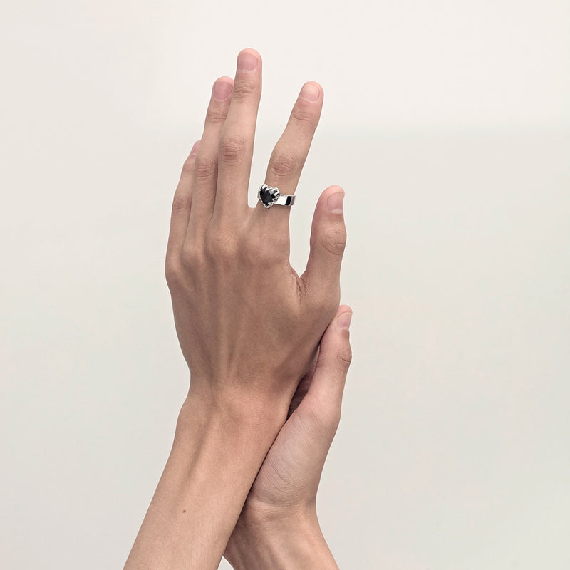 Stolen Girlfriends Club Love Claw Ring - Sterling Silver & Onyx - Ring - Walker & Hall