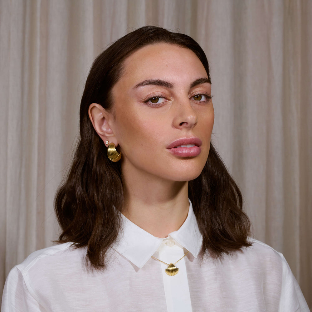 Zoe & Morgan x Walker & Hall Lucia Hoop Earrings - Gold Vermeil