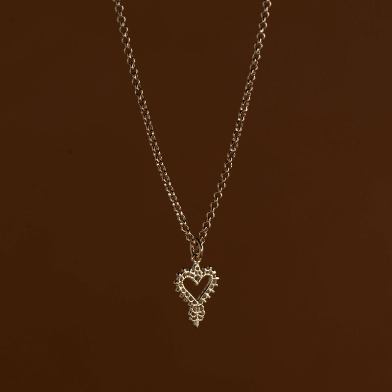 Zoe & Morgan Mini Gypsy Heart Necklace - Gold Vermeil - Necklace - Walker & Hall