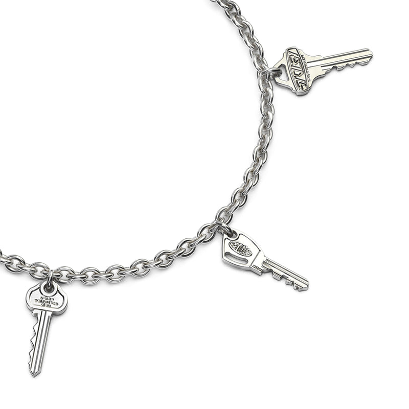 Stolen Girlfriends Club Mini Key Charm Bracelet - Silver - Bracelet - Walker & Hall