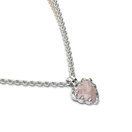 Stolen Girlfriends Club Mini Love Claw Rose Quartz Necklace