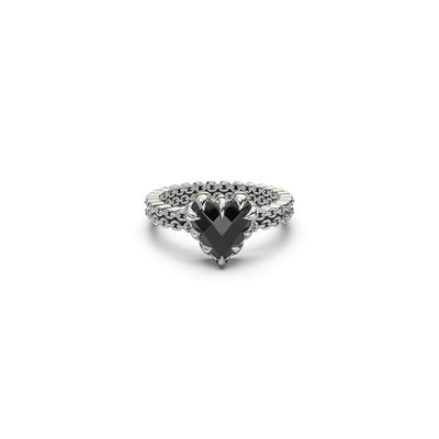 Stolen Girlfriends Club Mini Claw Ring - Sterling Silver & Onyx - Ring - Walker & Hall
