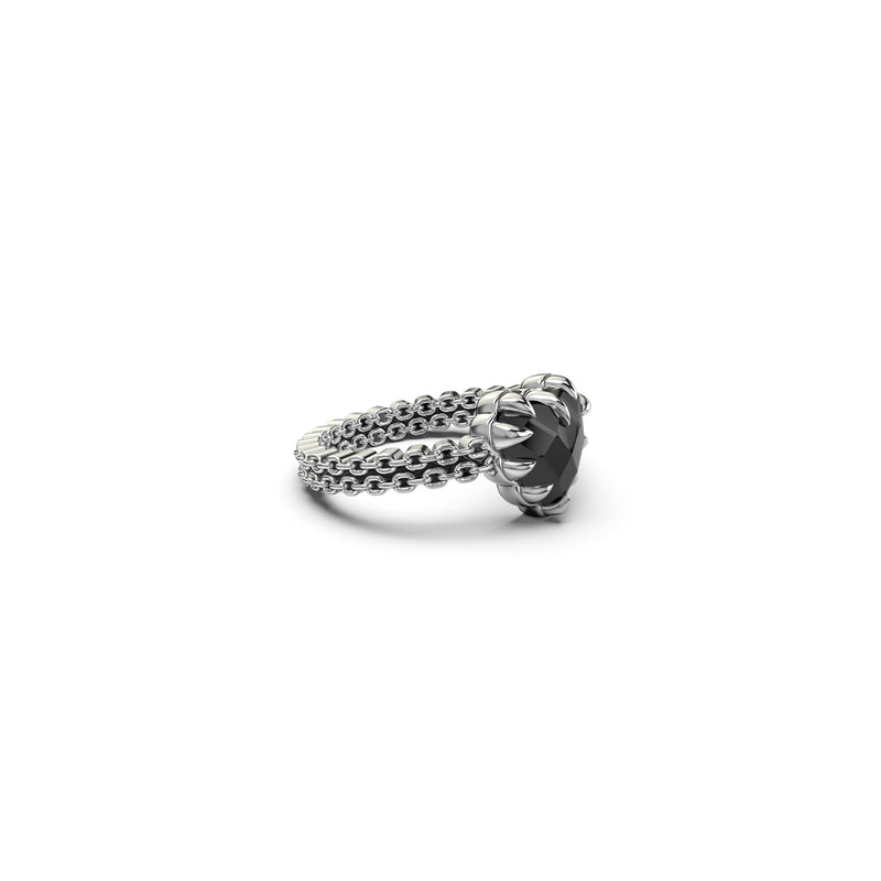 Stolen Girlfriends Club Mini Claw Ring - Sterling Silver & Onyx - Ring - Walker & Hall