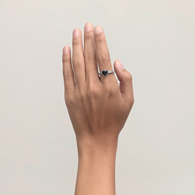 Stolen Girlfriends Club Mini Claw Ring - Sterling Silver & Onyx - Ring - Walker & Hall