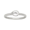 Zoe & Morgan Mon Petit Stacking Ring - Sterling Silver & Pear White Topaz - Ring - Walker & Hall