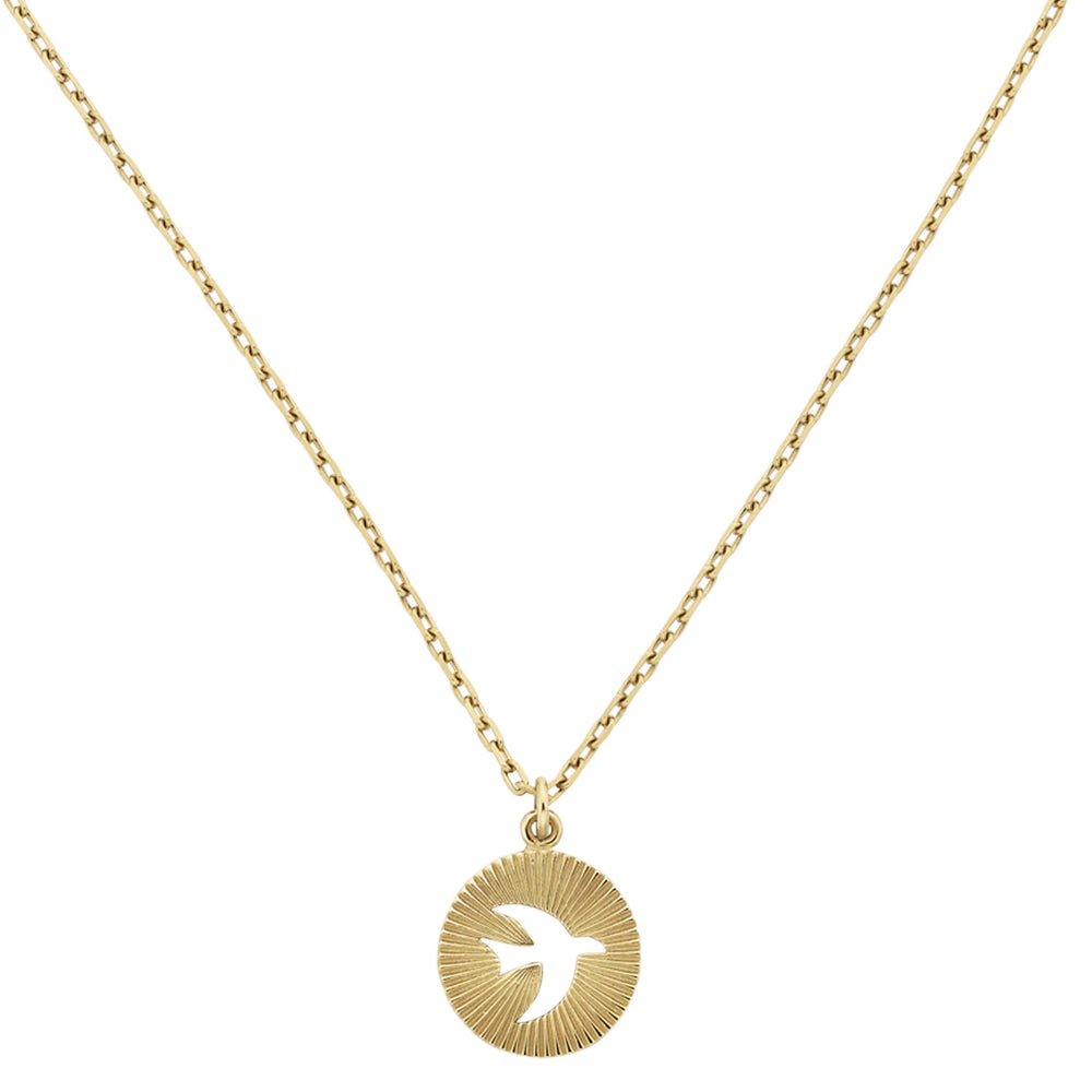 Zoe & Morgan Moonbird Necklace - Gold Plated