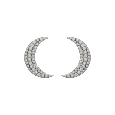 Zoe & Morgan Moonlight Stud Earrings - Sterling Silver-Earrings-Walker & Hall