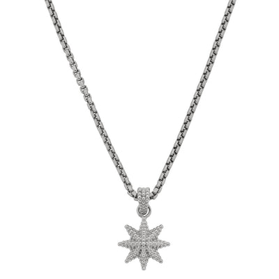 Zoe & Morgan Morning Star Necklace - Sterling Silver-Necklace-Walker & Hall