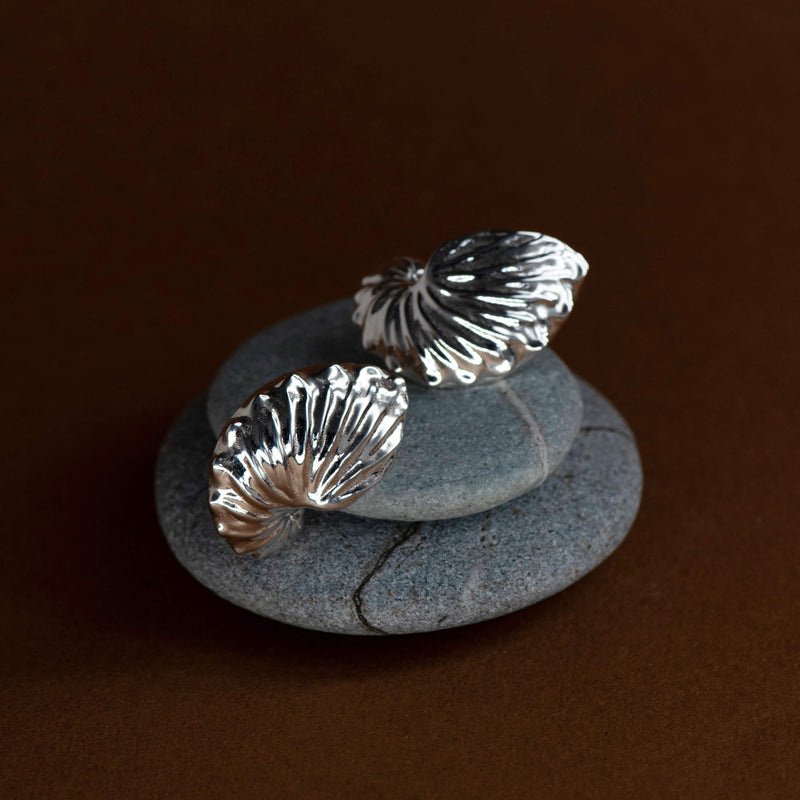 Zoe & Morgan Paper Nautilus Earrings - Sterling Silver - Earrings - Walker & Hall
