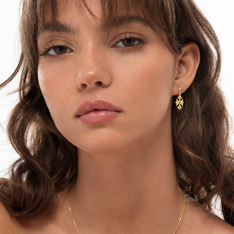 Zoe & Morgan Pisac Earrings - Gold Plated - Earrings - Walker & Hall