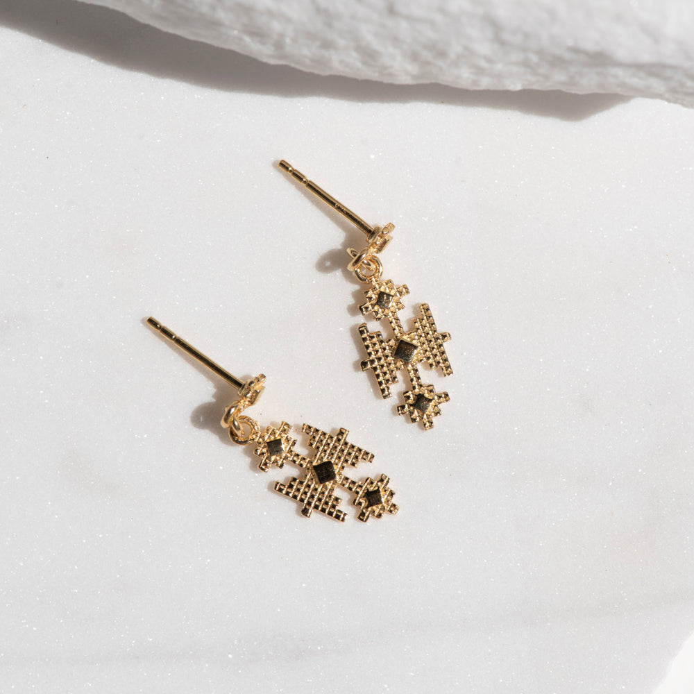 Zoe & Morgan Pisac Earrings - Gold Plated - Earrings - Walker & Hall