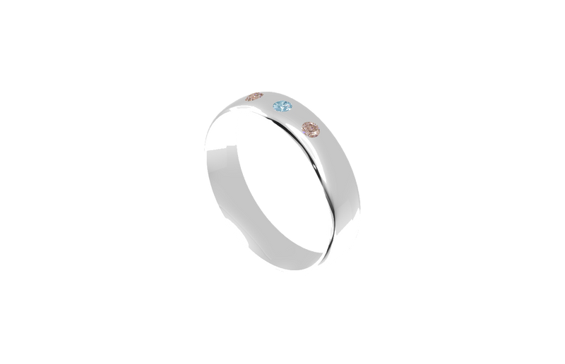 Three-Stone 4mm Milestone Band