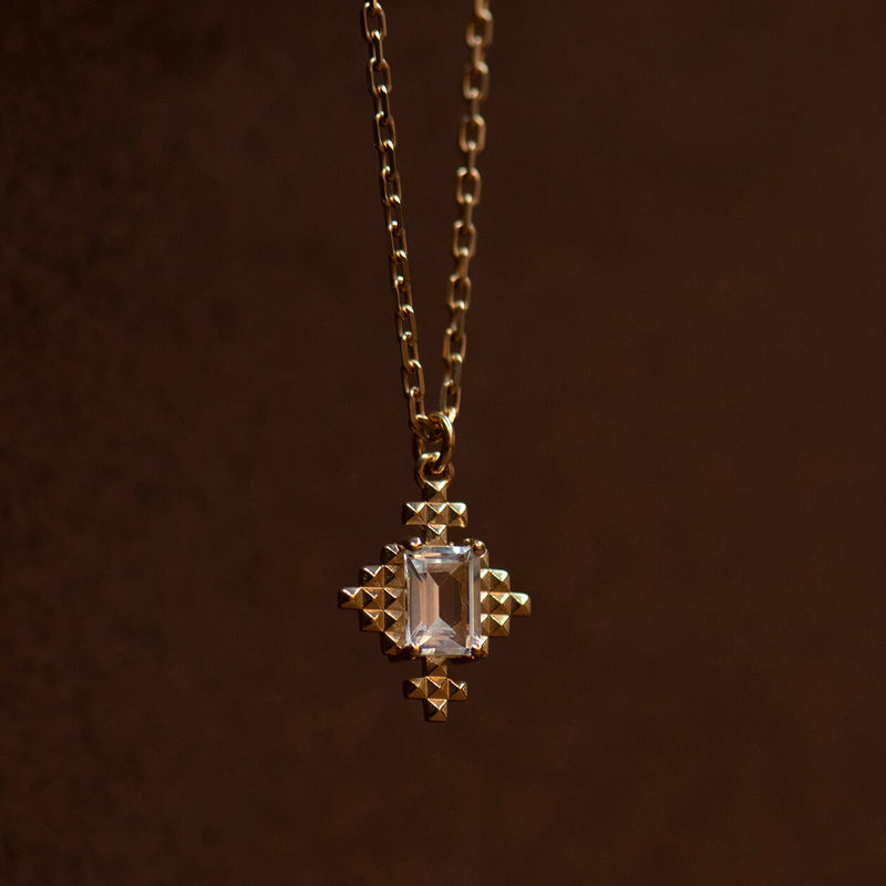 Zoe & Morgan Reya Necklace - Gold Plated & White Topaz