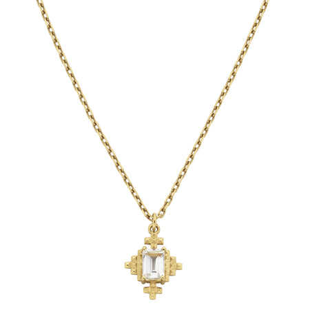 Zoe & Morgan Reya Necklace - Gold Plated & White Topaz