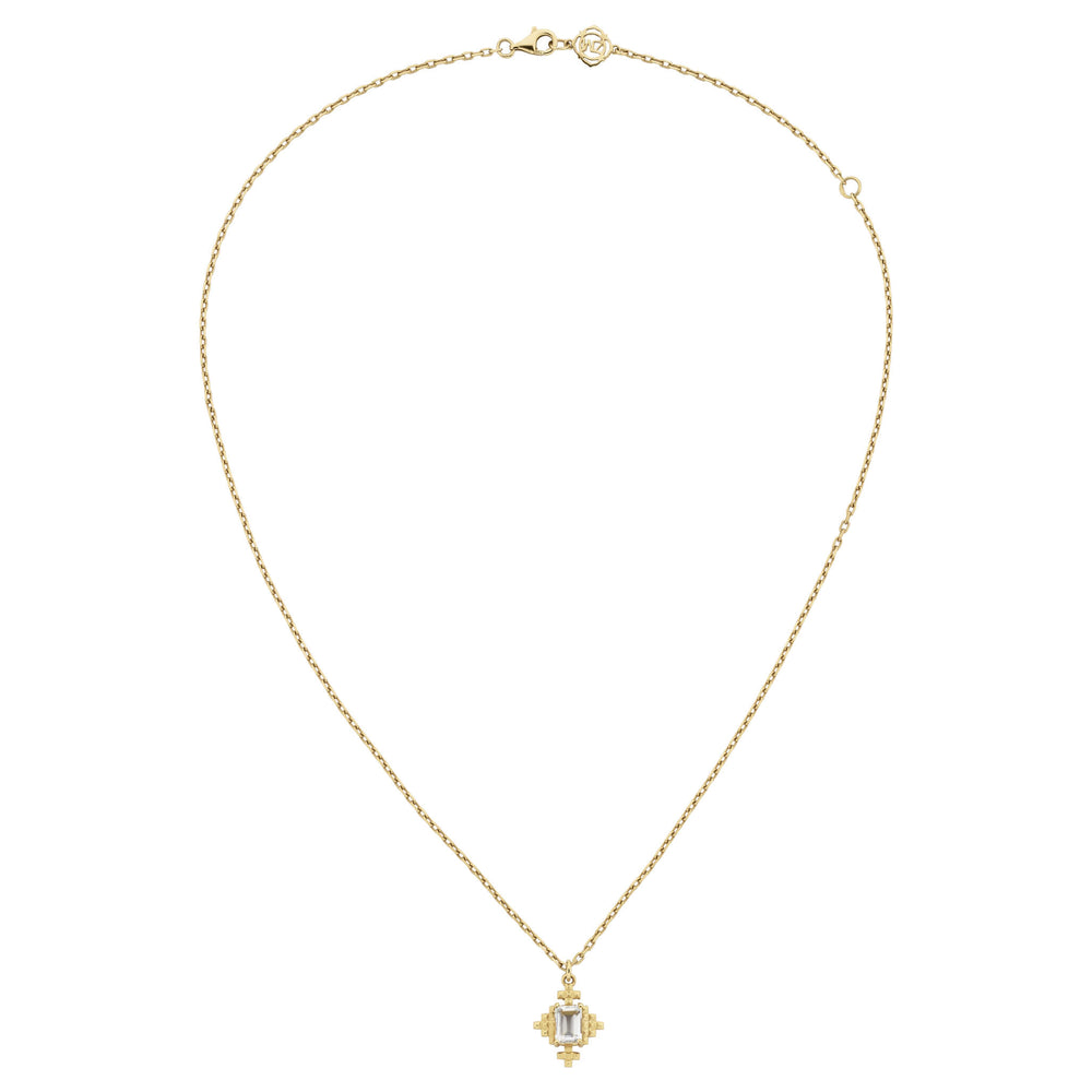 Zoe & Morgan Reya Necklace - Gold Plated & White Topaz