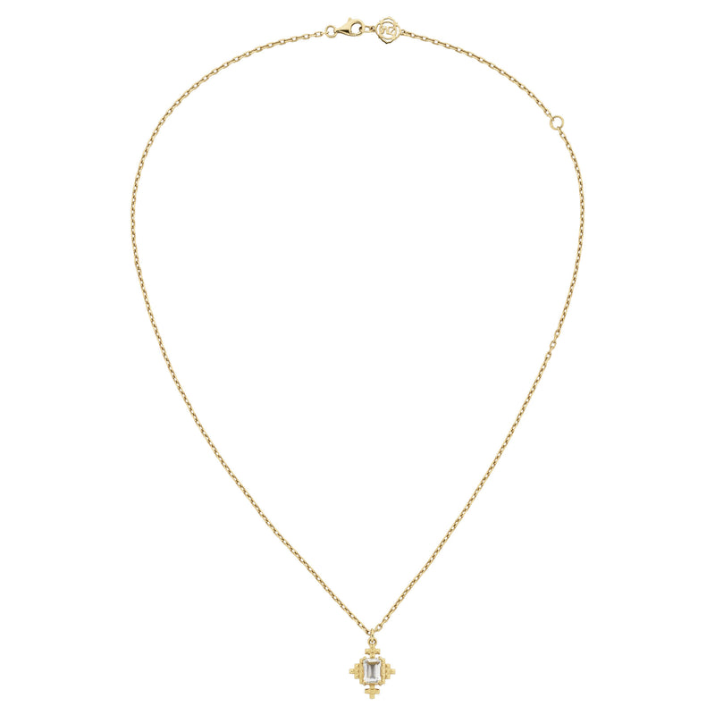 Zoe & Morgan Reya Necklace - Gold Plated & White Topaz