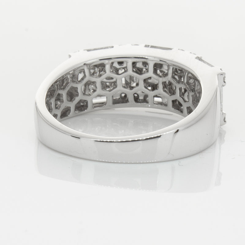 18ct White Gold Diamond Quattro Ring-Ring-Walker & Hall