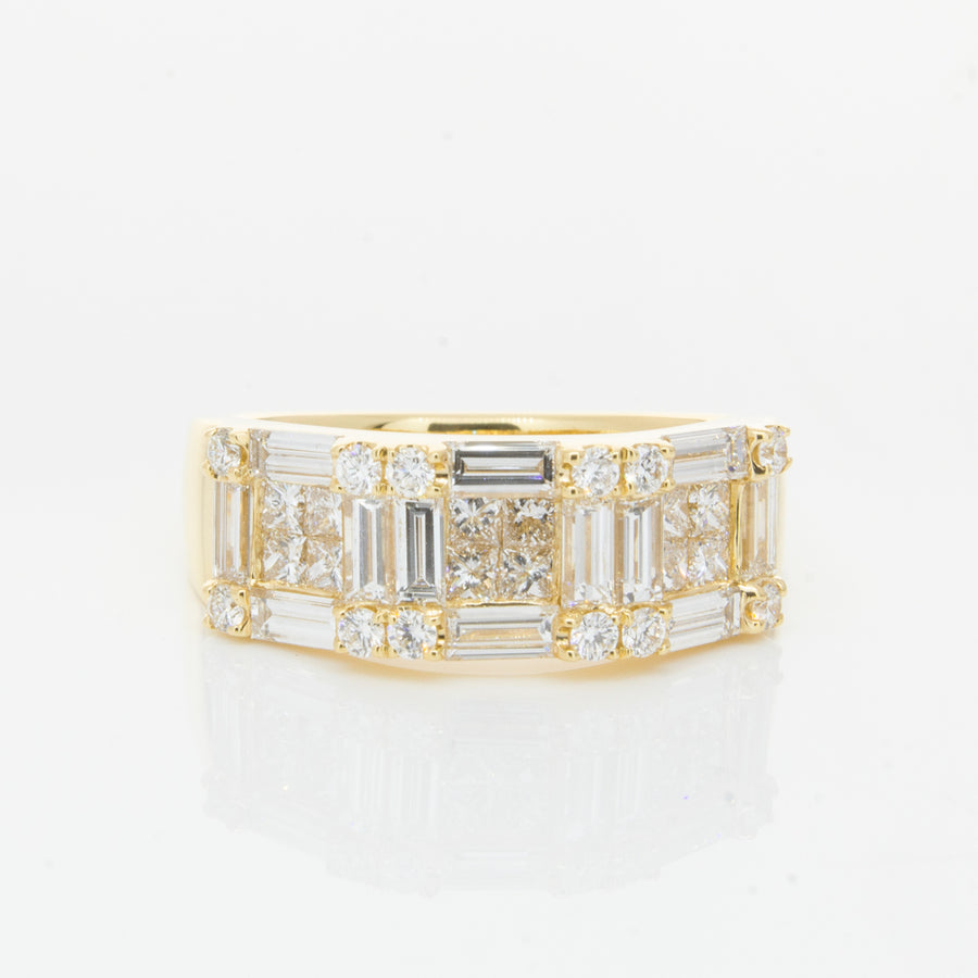 18ct Yellow Gold Quattro Diamond Ring - Walker & Hall