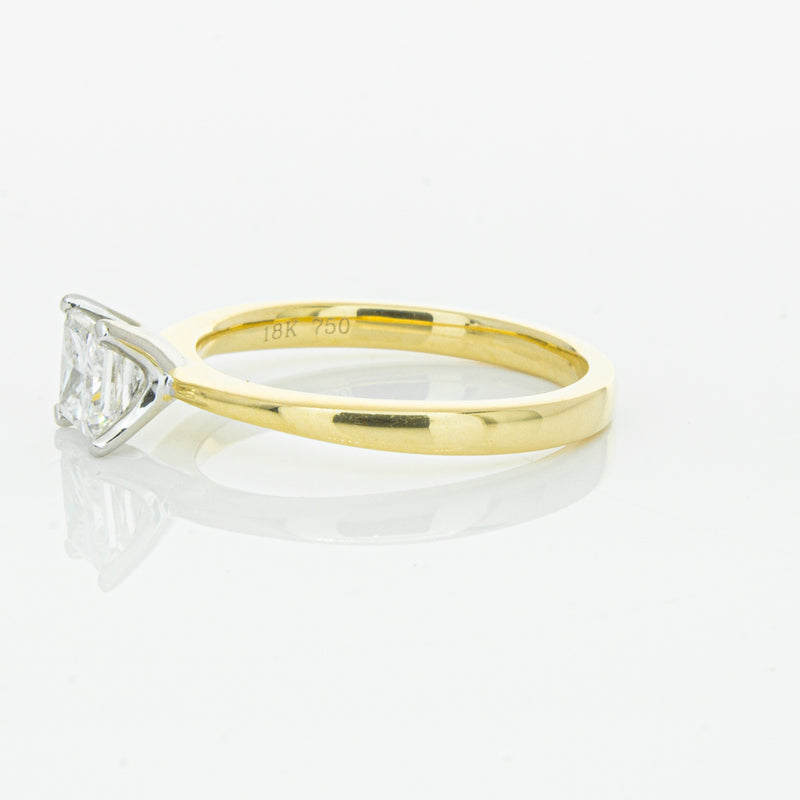 18ct Yellow Gold .70ct Princess Cut Diamond Royale Ring-Ring-Walker & Hall