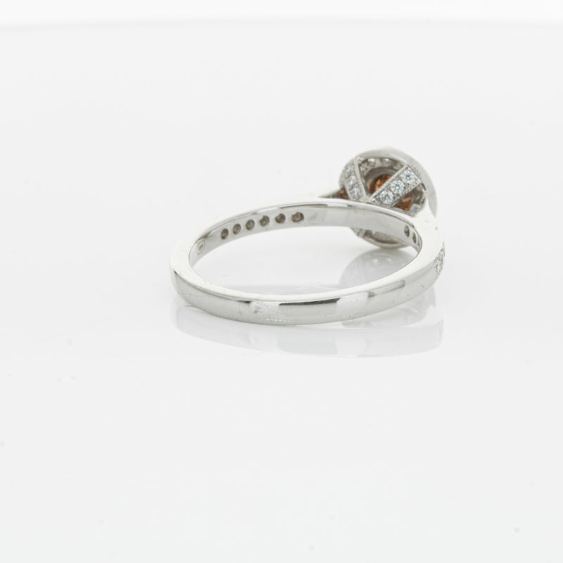 18ct White Gold .22ct Champagne Diamond Ring-Ring-Walker & Hall