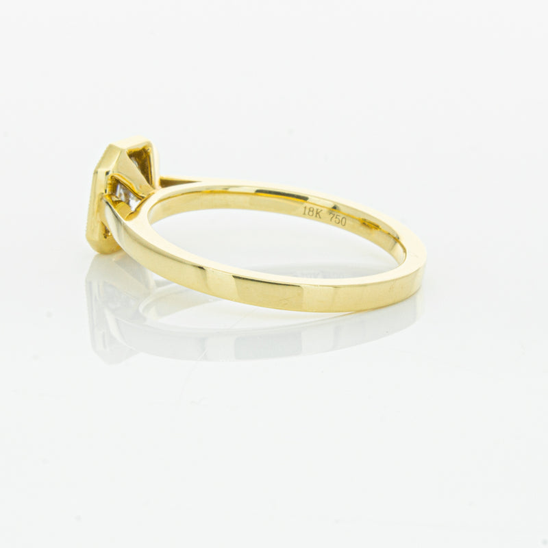 18ct Yellow Gold .56ct Radiant Cut Diamond Windsor Ring-Ring-Walker & Hall