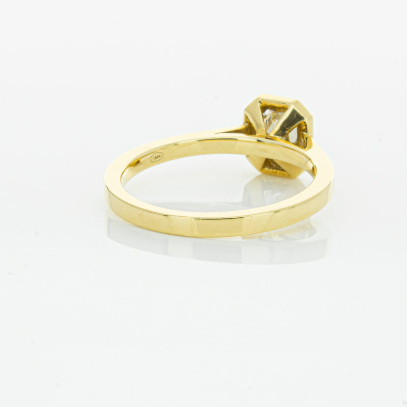 18ct Yellow Gold .56ct Radiant Cut Diamond Windsor Ring-Ring-Walker & Hall