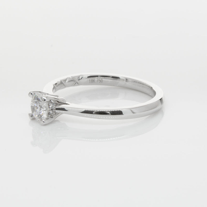 18ct White Gold .42ct Flawless Diamond Ring-Ring-Walker & Hall