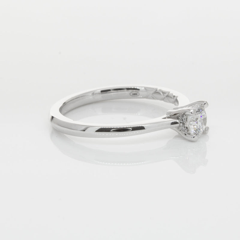 18ct White Gold .42ct Flawless Diamond Ring-Ring-Walker & Hall