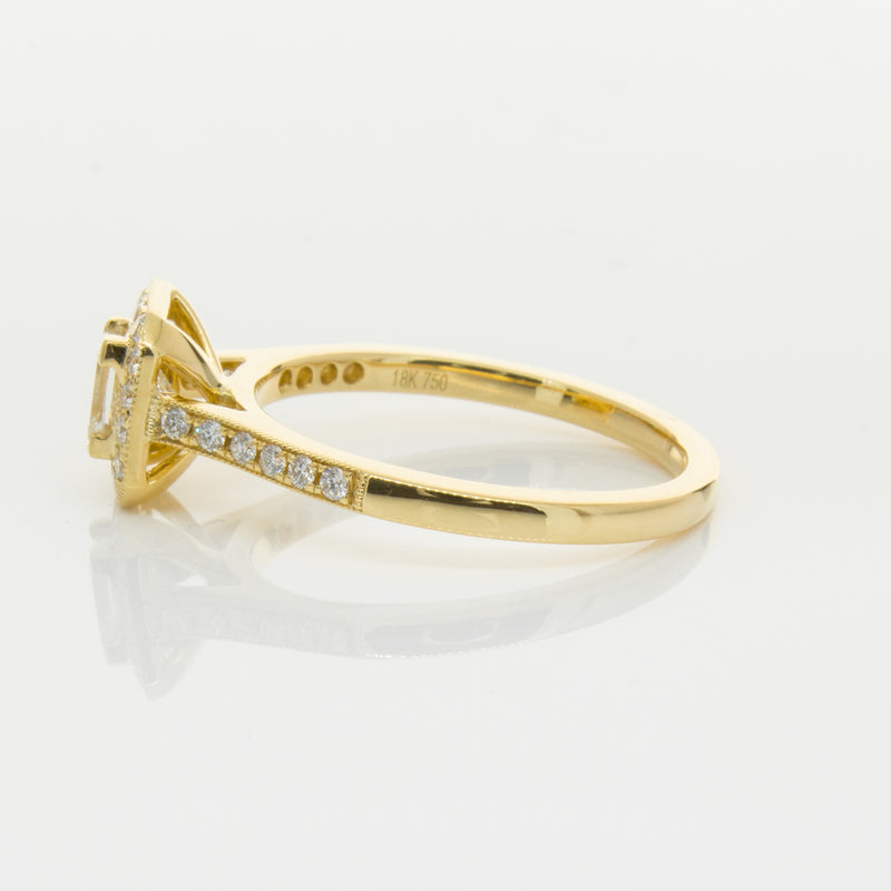 18ct Yellow Gold .50ct Princess Cut Diamond Mandalay Ring-Ring-Walker & Hall