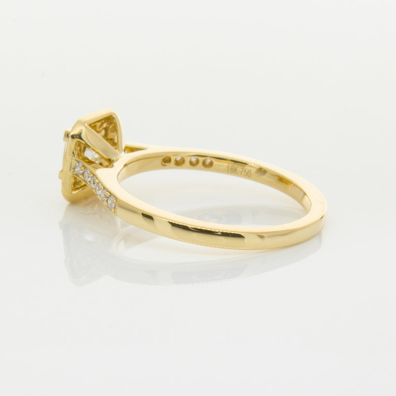 18ct Yellow Gold .50ct Princess Cut Diamond Mandalay Ring-Ring-Walker & Hall