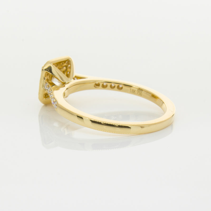 18ct Yellow Gold .50ct Princess Cut Diamond Mandalay Ring-Ring-Walker & Hall