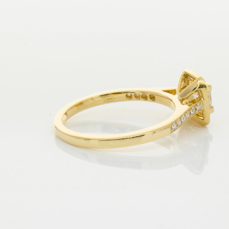 18ct Yellow Gold .50ct Princess Cut Diamond Mandalay Ring-Ring-Walker & Hall