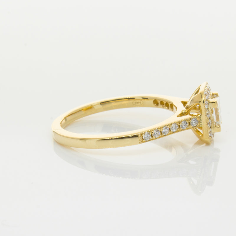 18ct Yellow Gold .50ct Princess Cut Diamond Mandalay Ring-Ring-Walker & Hall