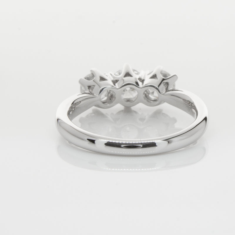 18ct White Gold 1.30ct Diamond Trilogy Ring-Ring-Walker & Hall